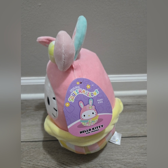 Squishmallows Hello Kitty Easter Bunny Plush Toy Sanrio Kellytoy Pink 10" Gift - Picture 7 of 7